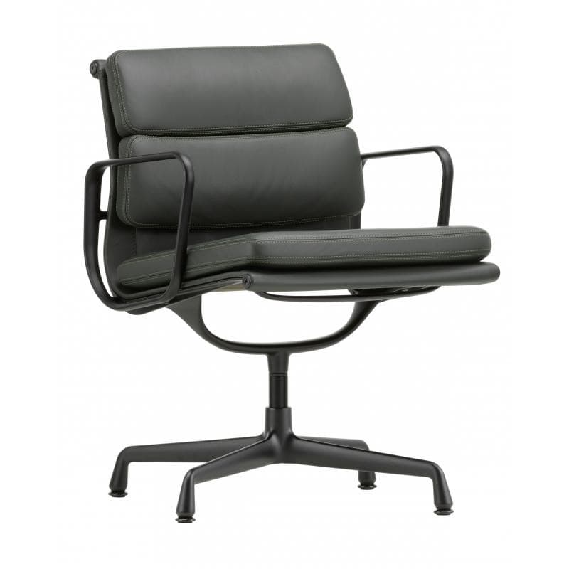 Vitra Eames EA 208 Læder Forkromet