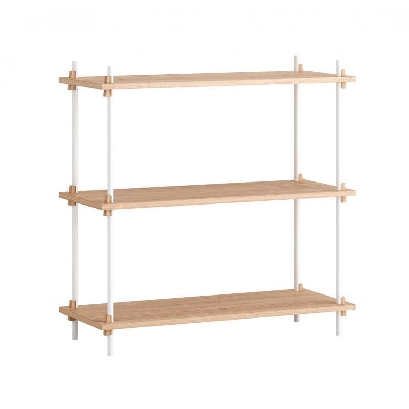 Moebe Shelving System Hvid/Eg Low single
