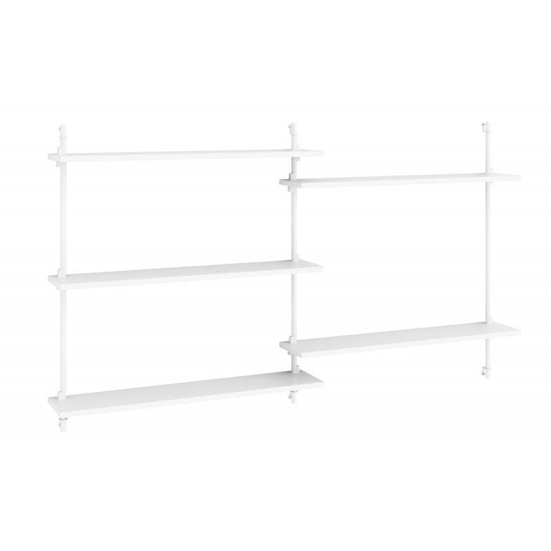 Moebe Wall Shelving Hvid 2 sektioner (højde 85)