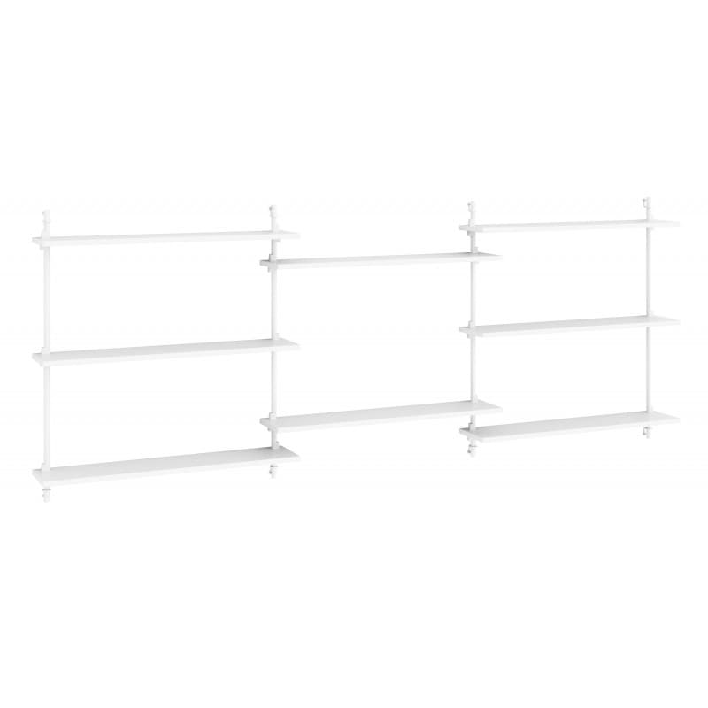 Moebe Wall Shelving Hvid 3 sektioner (højde 85)