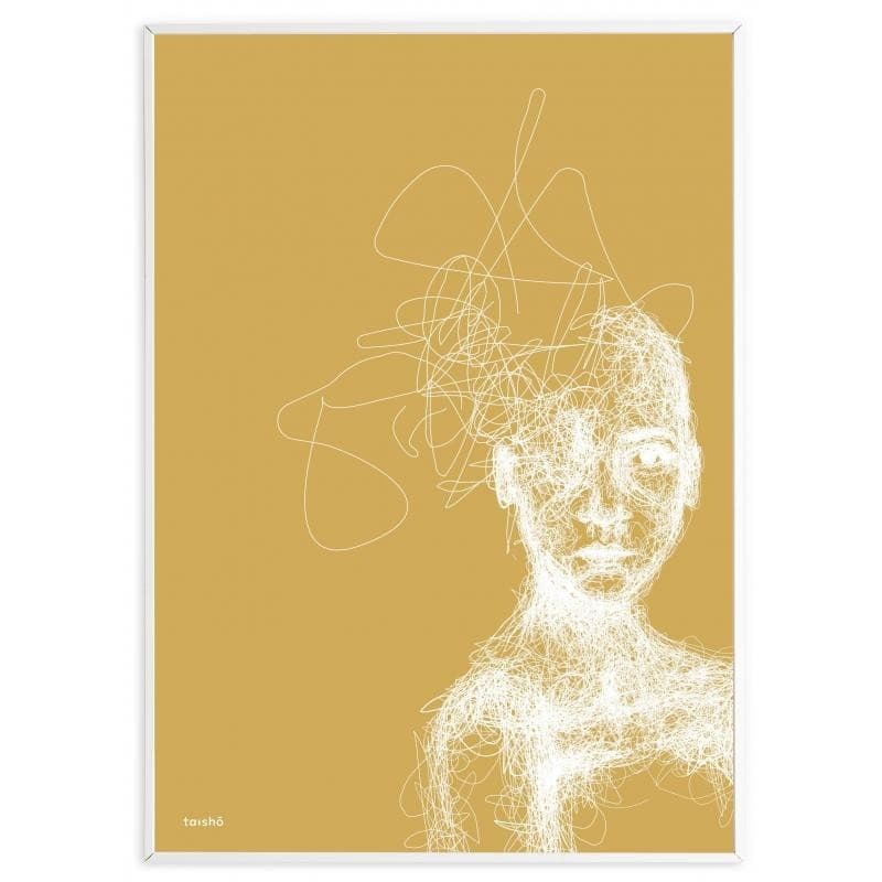 Taishō "Rodehoved" 60 x 80 Efterårsgul