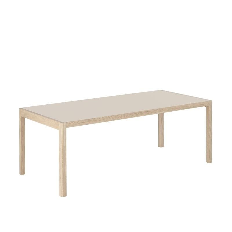Muuto Workshop Table 200 Varm grå linoleum/Eg