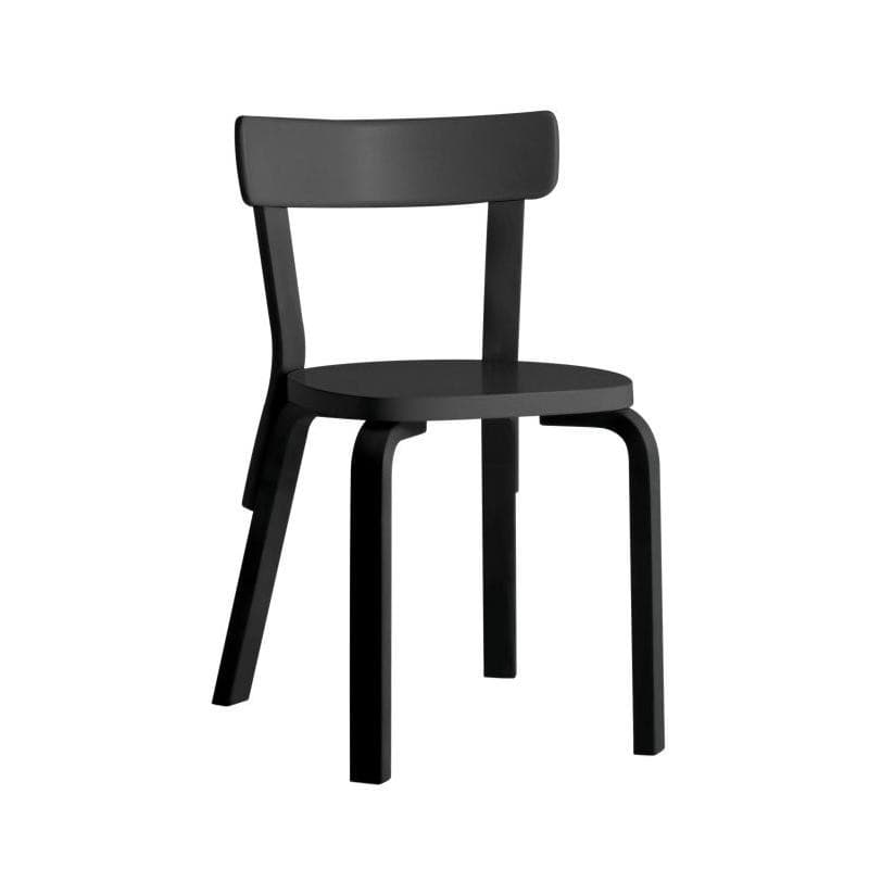 Artek Chair 69 Stol Helfarvet Sort
