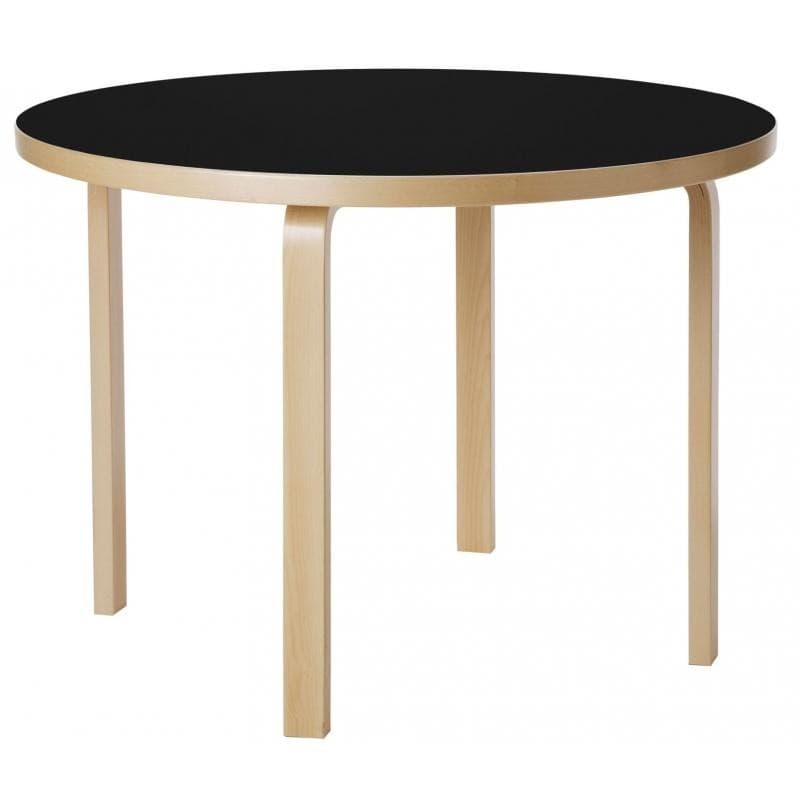 Artek Aalto Table 90A & 91 Sort Ø 100