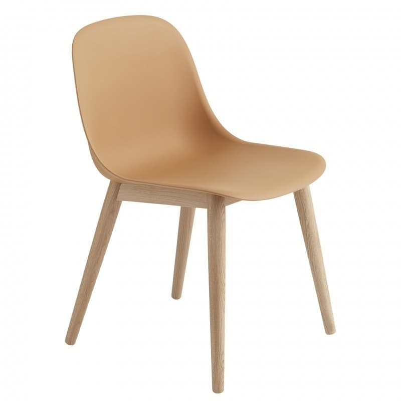 Muuto Fiber Side Chair Wood Ochre/Eg