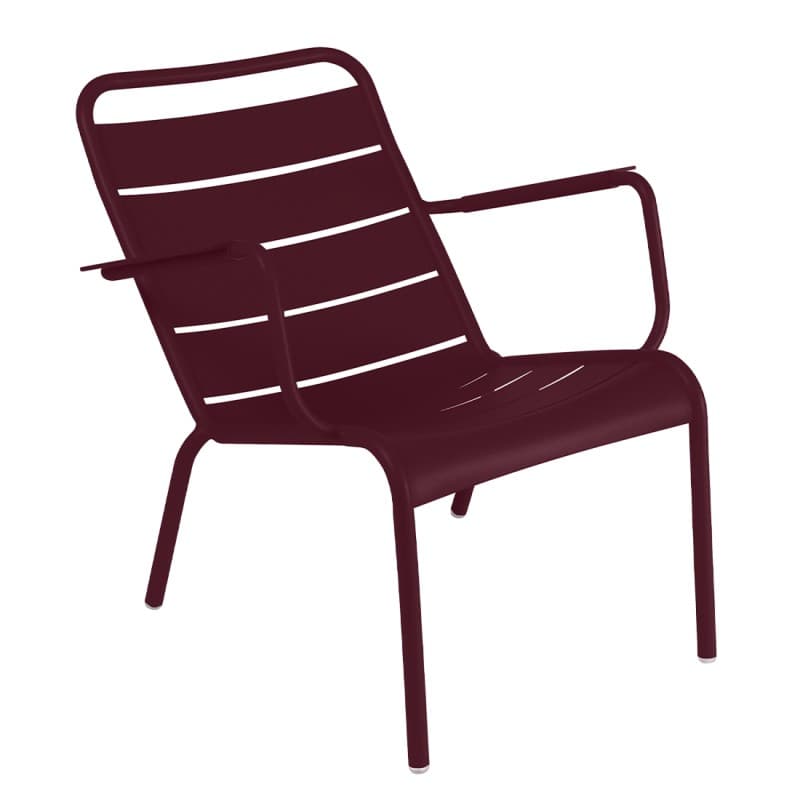 Fermob Luxembourg Low Armchair Black Cherry