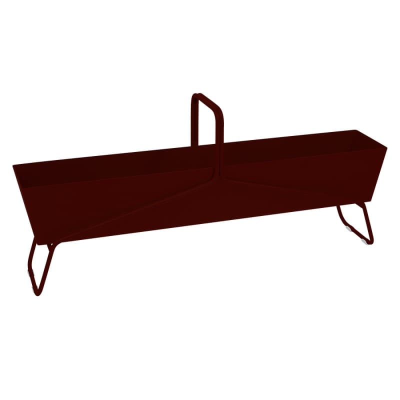 Fermob Basket Long Planter Black Cherry