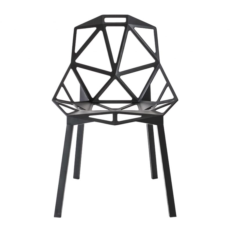 Magis Chair One Painted Black Aluminium / Anodised Black Legs