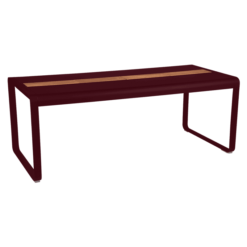 Fermob Bellevie Table 196 x 90 Storage Black Cherry