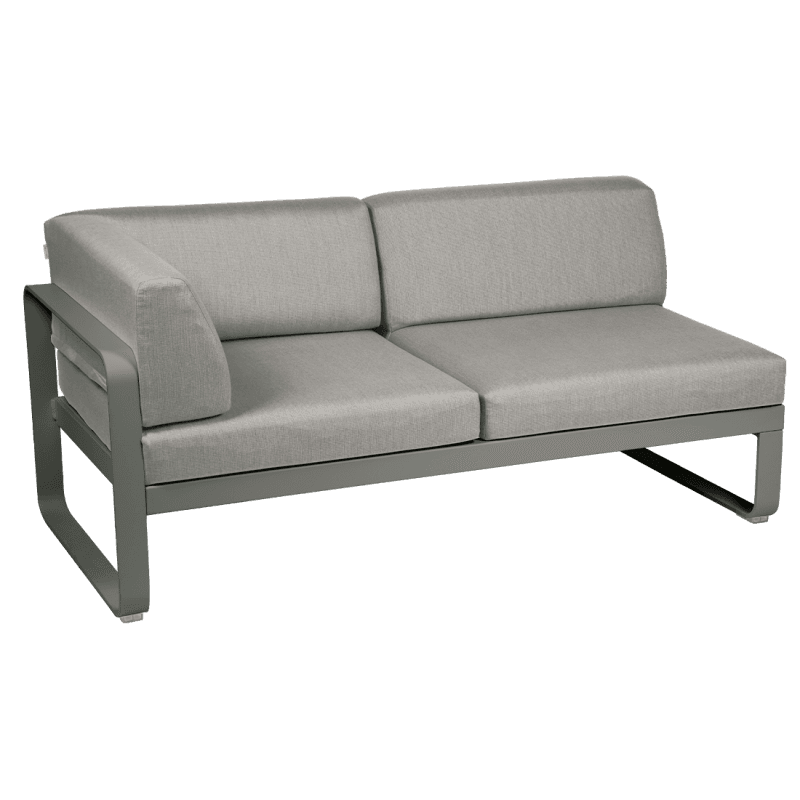 Fermob Bellevie 2-Seater Left Corner Module Grey Taupe