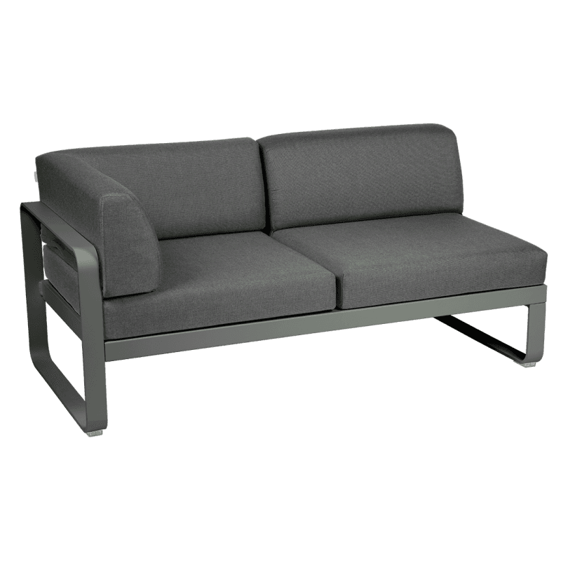 Fermob Bellevie 2-Seater Left Corner Module Graphite Grey