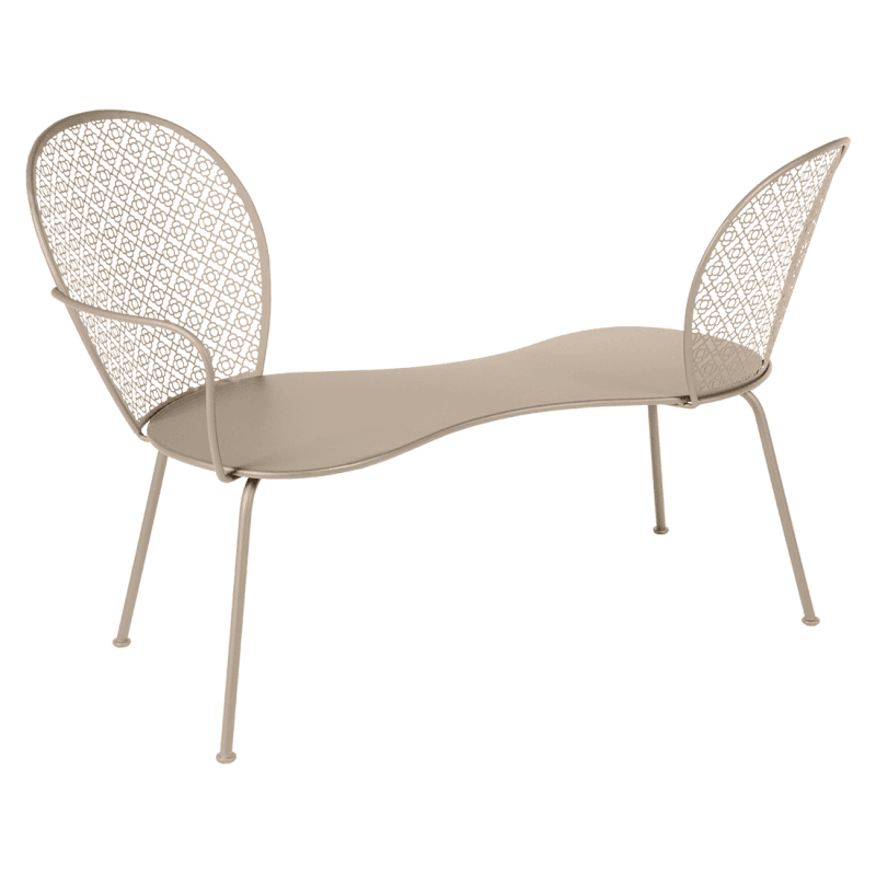 Fermob Lorette Conversation Bench Nutmeg
