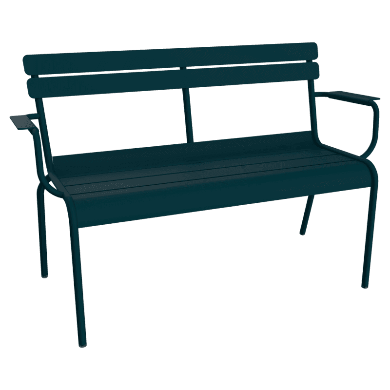 Fermob Luxembourg 2-Seater Garden Bench Acapulco Blue
