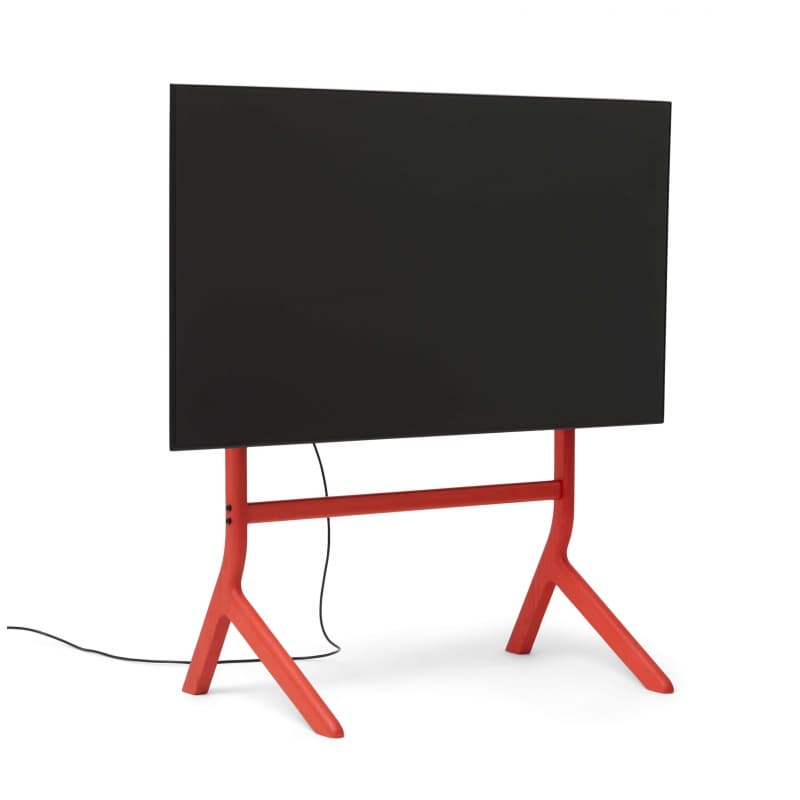 Pedestal Hopper TV Stander Blood Orange Oak