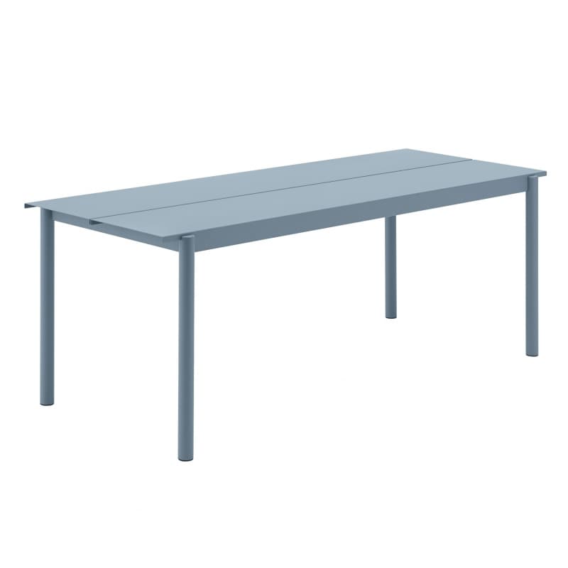 Muuto Linear Steel Table Pale Blue 200 x 75