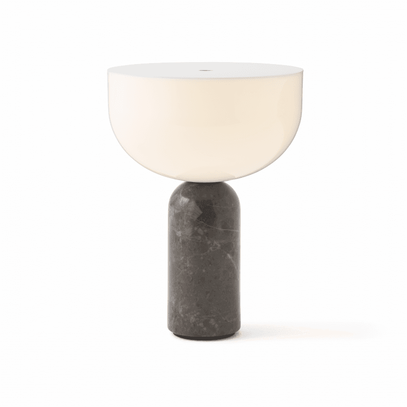 New Works Kizu Portable Table Lamp Grå marmor