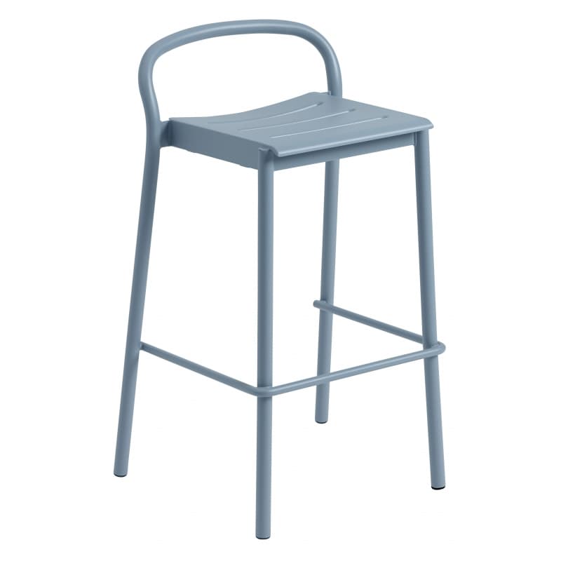 Muuto Linear Steel Bar Stool Pale Blue
