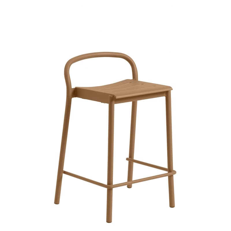 Muuto Linear Steel Counter Stool Burnt Orange