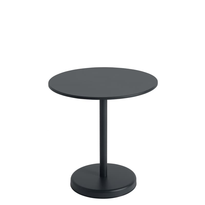Muuto Linear Steel Café Table Round 73 Black