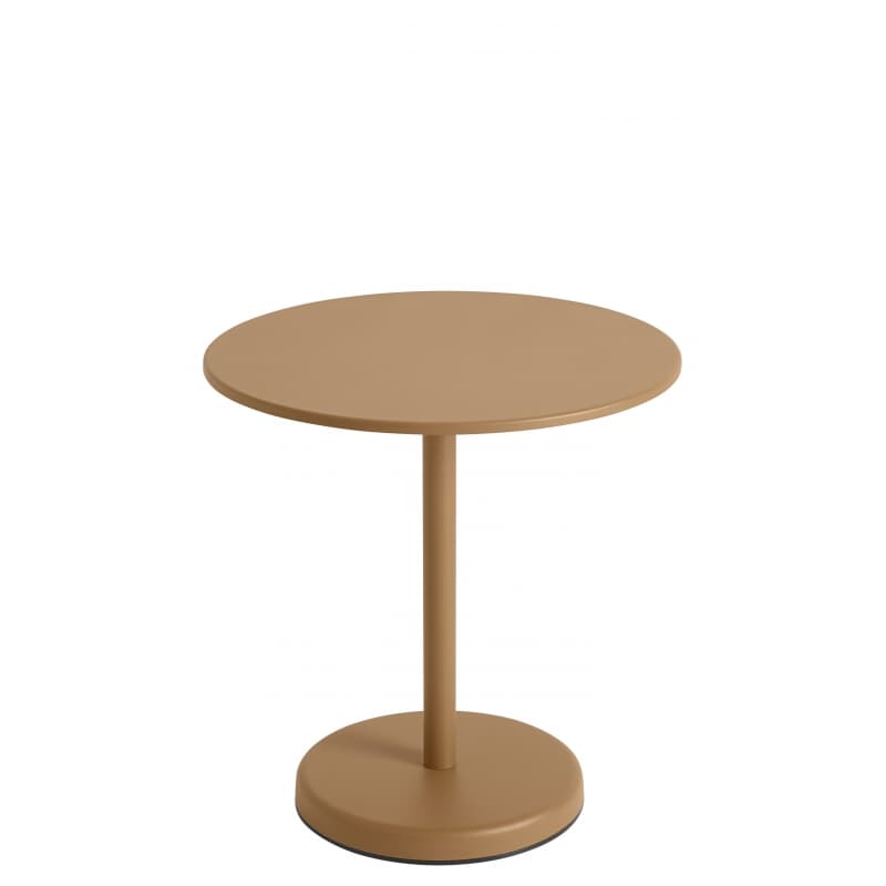 Muuto Linear Steel Café Table Round 73 Burnt Orange