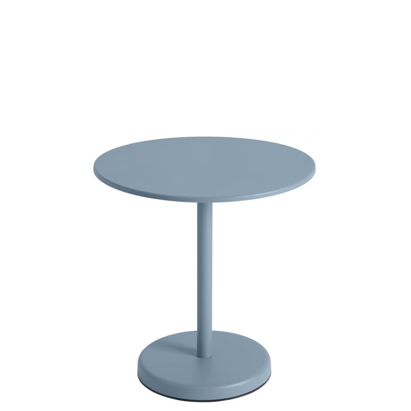 Muuto Linear Steel Café Table Round 73 Pale Blue