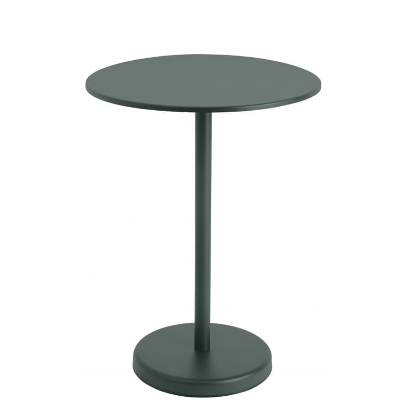 Muuto Linear Steel Café Table Round 95 Dark Green