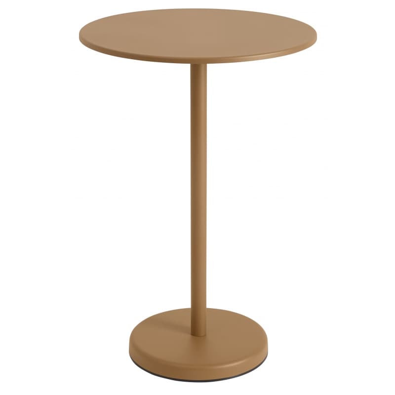 Muuto Linear Steel Café Table Round 105 Burnt Orange