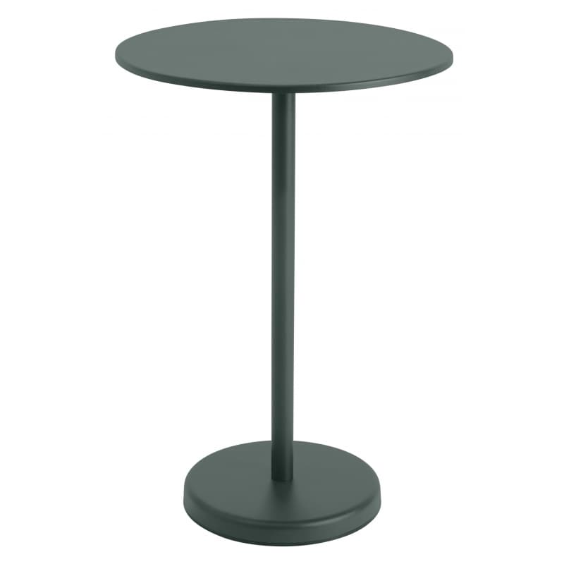 Muuto Linear Steel Café Table Round 105 Dark Green
