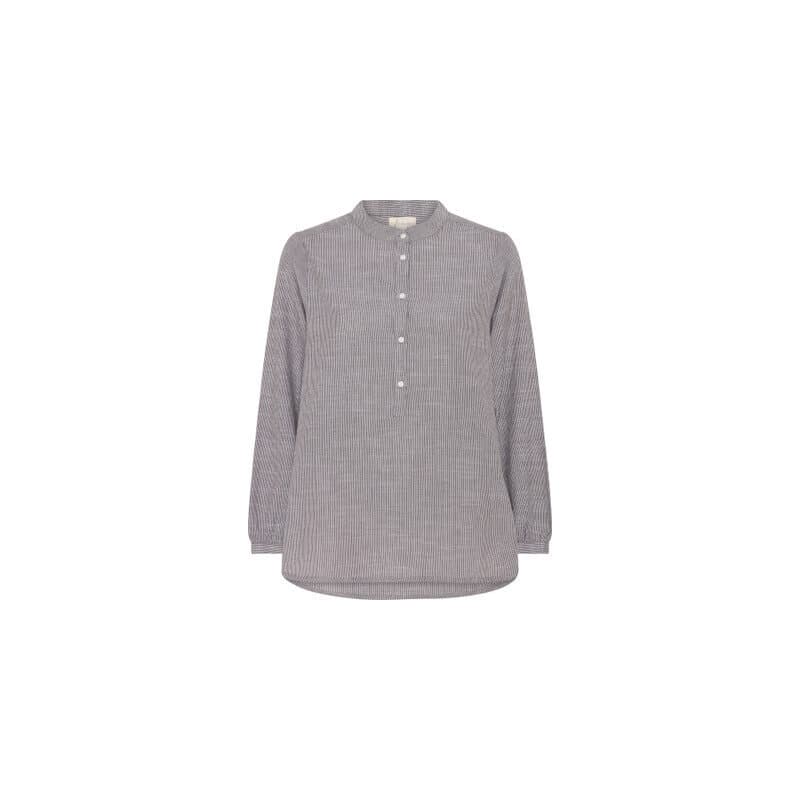 Frau Madrid Skjorte Coffee Quartz Stripe