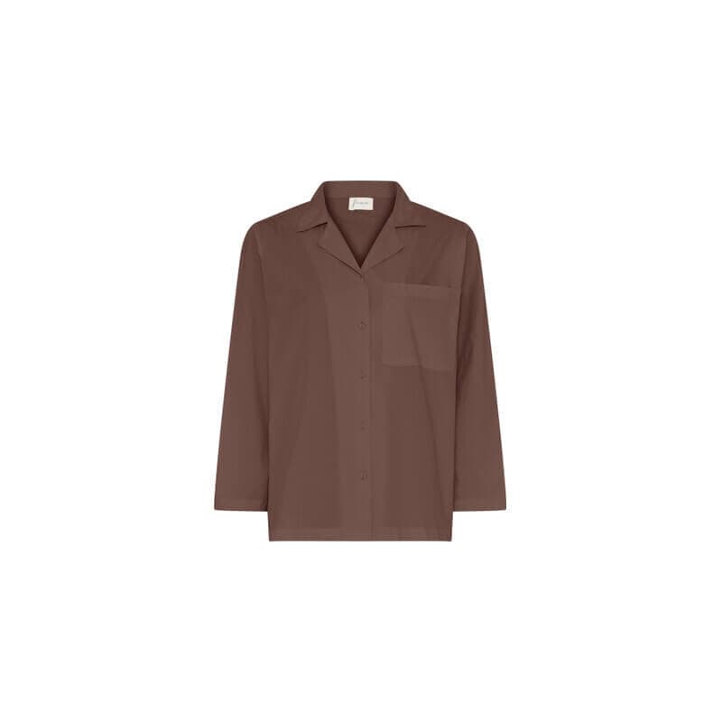 Frau Seattle Skjorte Coffee Quartz