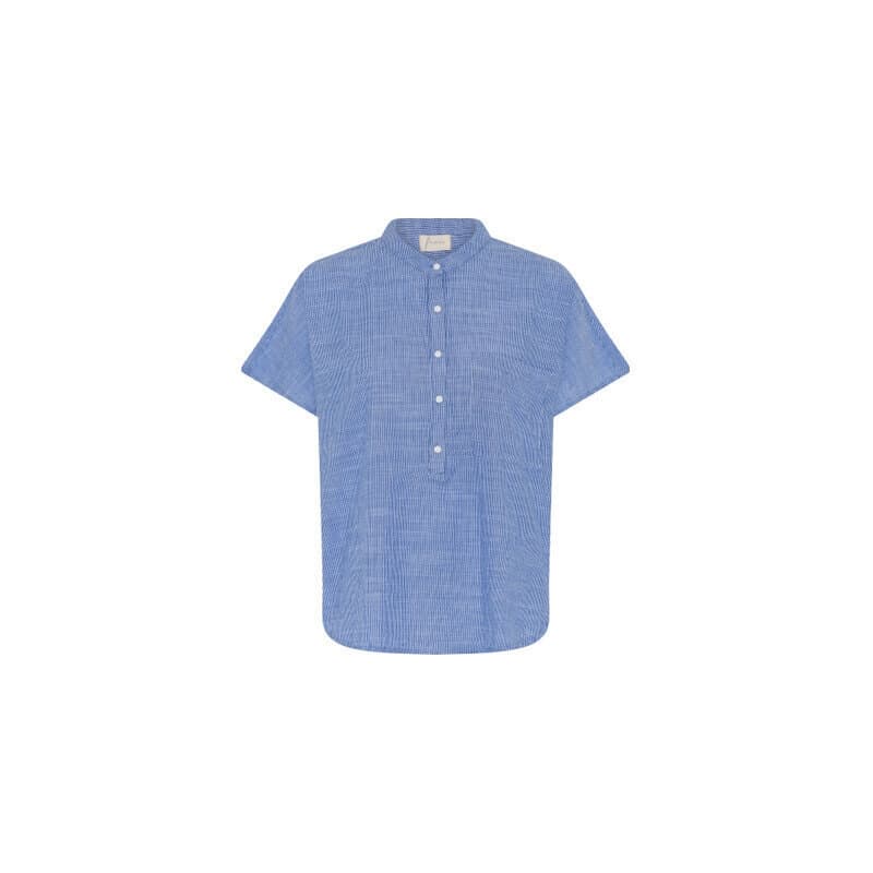 Frau Colombo Top Medium Blue Stripe