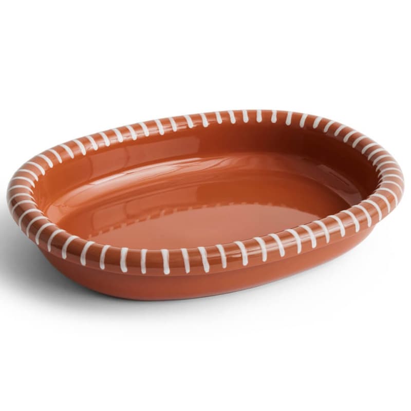 HAY Barro Oval Dish Large Natural