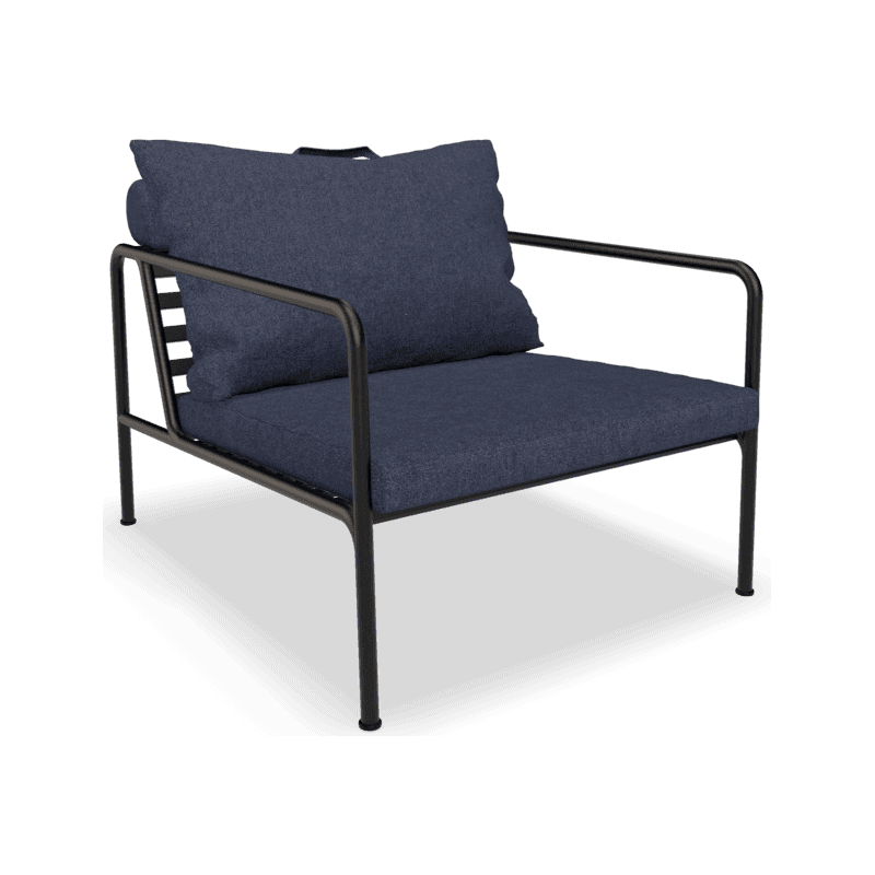 HOUE AVON Lounge Chair Dark grey Heritage indigo