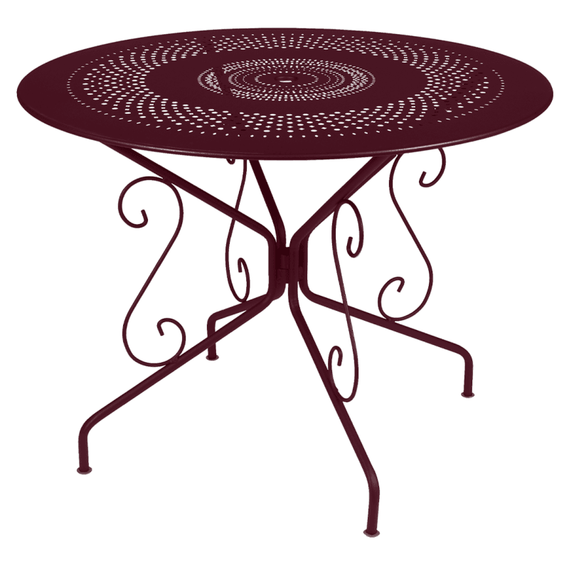Fermob Montmartre Table Ø 96 Black Cherry