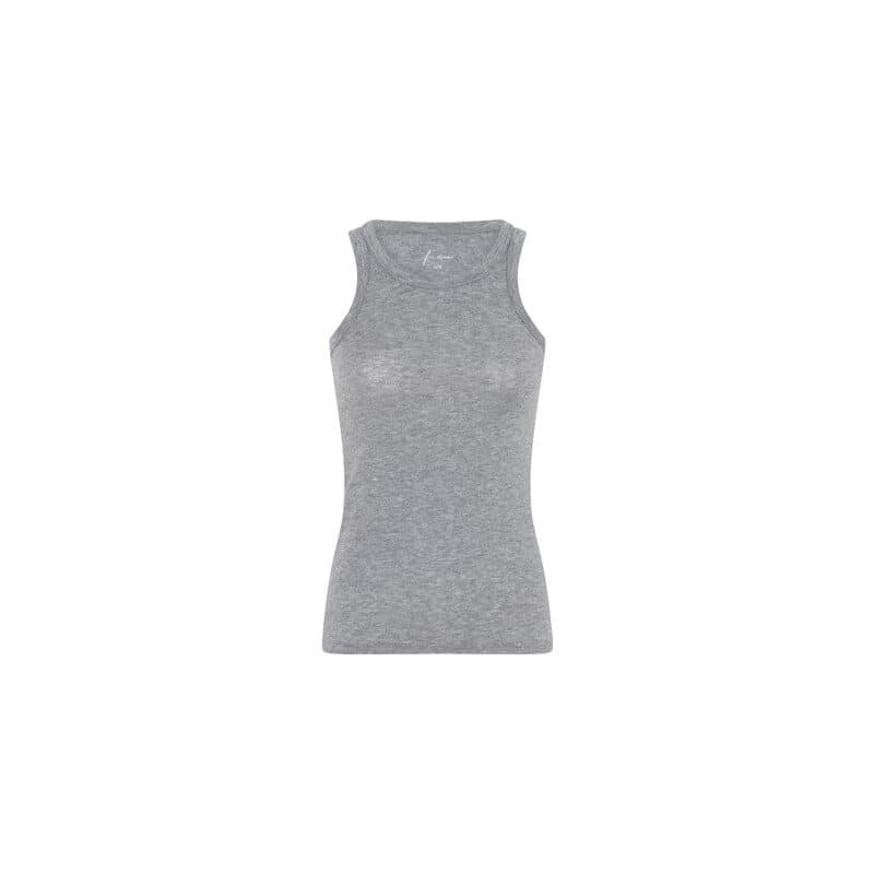 Frau Lucca Cashmere Tank Top S/M Medium Grey Melange