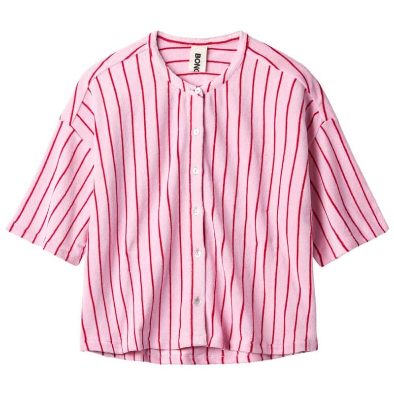 Bongusta Naram Overzied Shirt Baby Pink & Sky Patrol Red