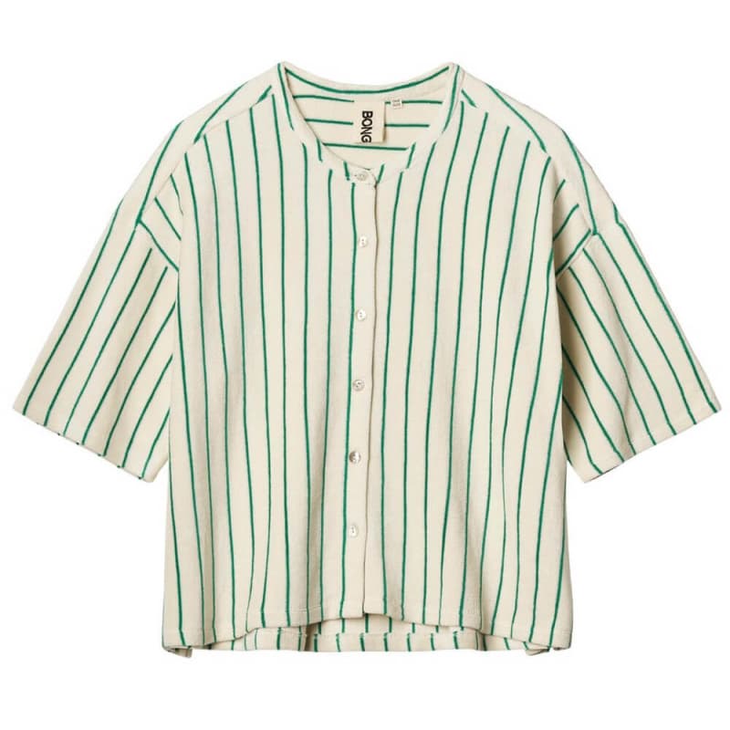 Bongusta Naram Overzied Shirt Pure white & Grass