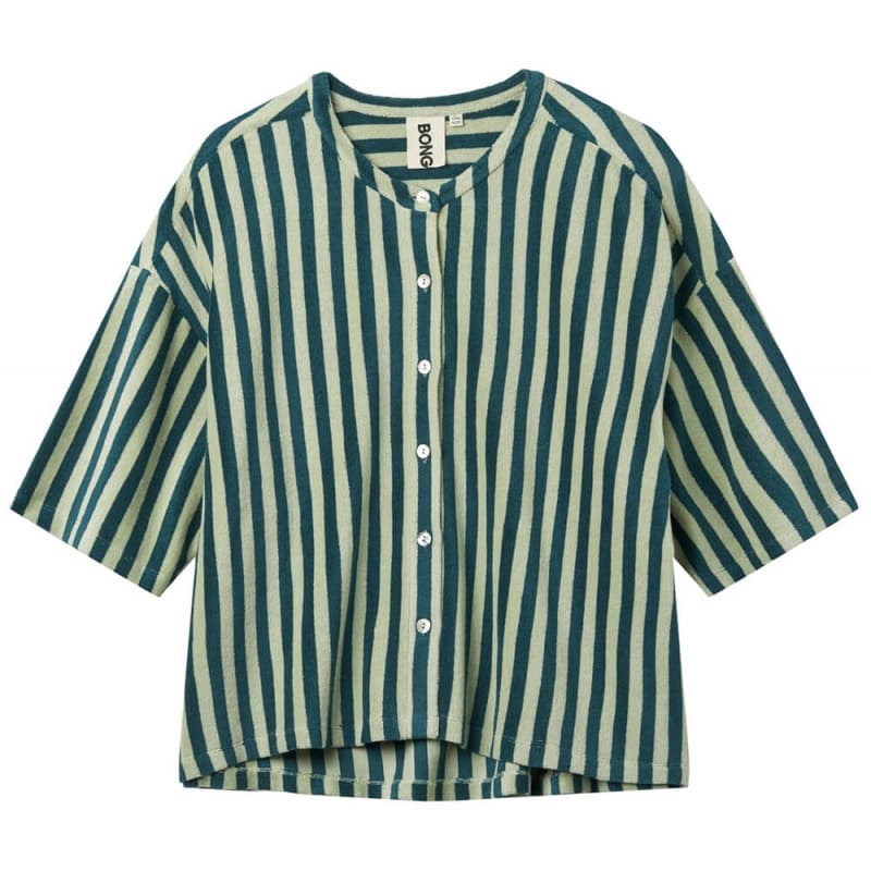 Bongusta Naram Overzied Shirt Sea Foam & Deep Teal