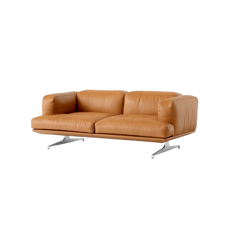 &Tradition Inland Sofa AV22 Alu Base Noble Cognac Leather