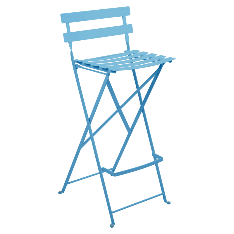 Fermob Bistro Foldable Bar Chair Maya Blue