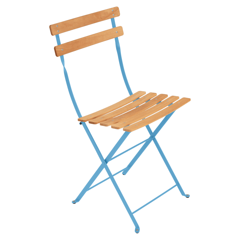Fermob Bistro Natural Chair Maya Blue
