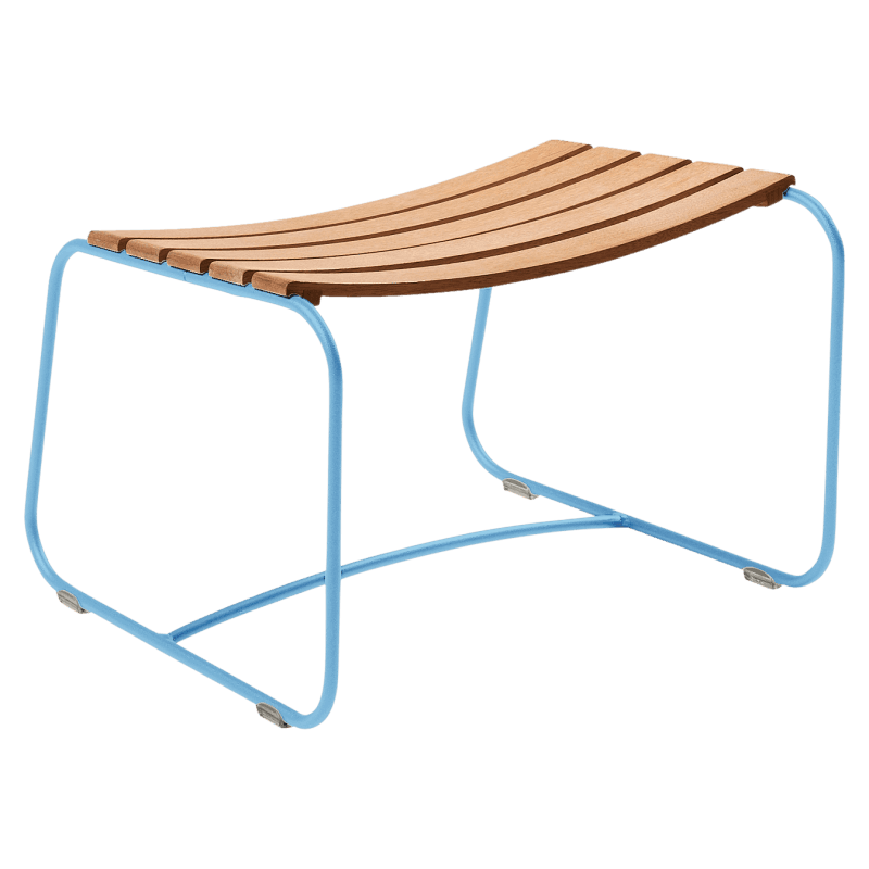 Fermob Surprising Teak Footrest Maya Blue