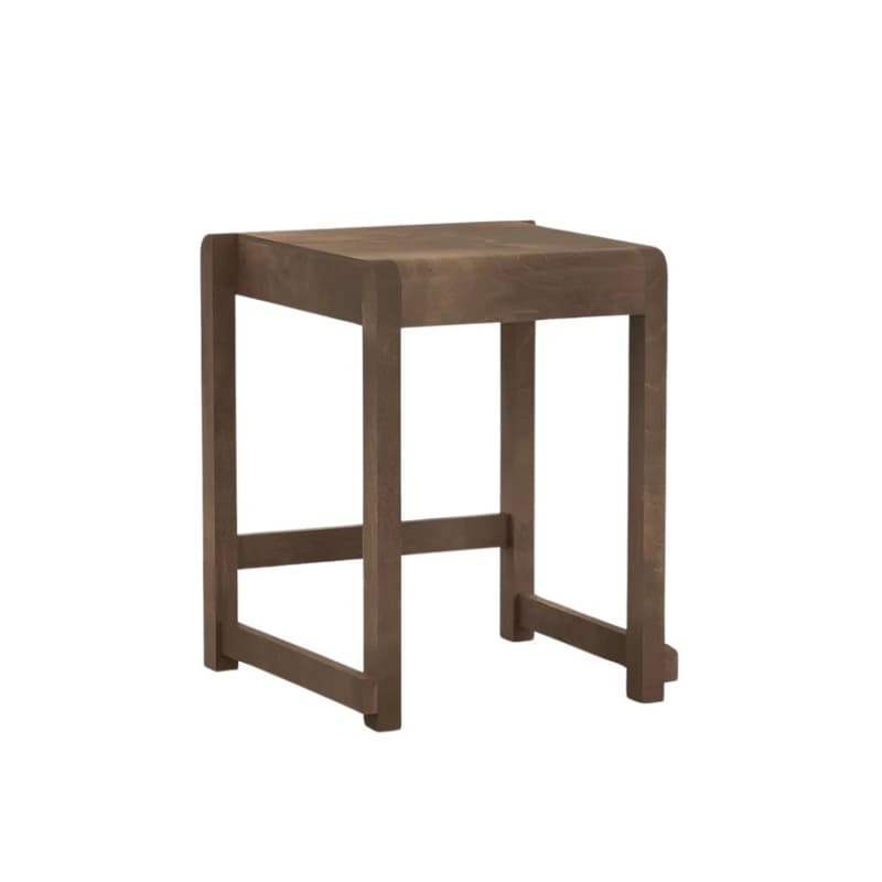 Frama Low Stool 01 Dark Brown Birch