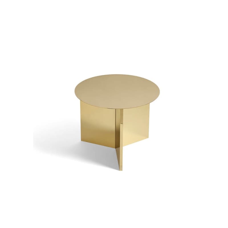 HAY Slit Table, Round Ø45 Brass
