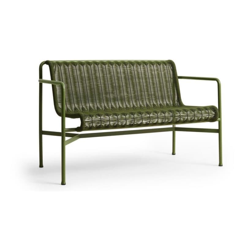 HAY Palissade Cord Dining Bench Armrest Olive