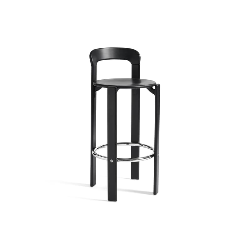 HAY Rey Bar Stool Deep Black 75 cm.