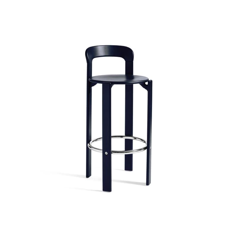 HAY Rey Bar Stool Deep Blue 75 cm.