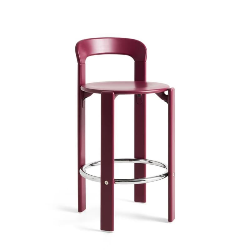 HAY Rey Bar Stool 65 cm. Grape Red