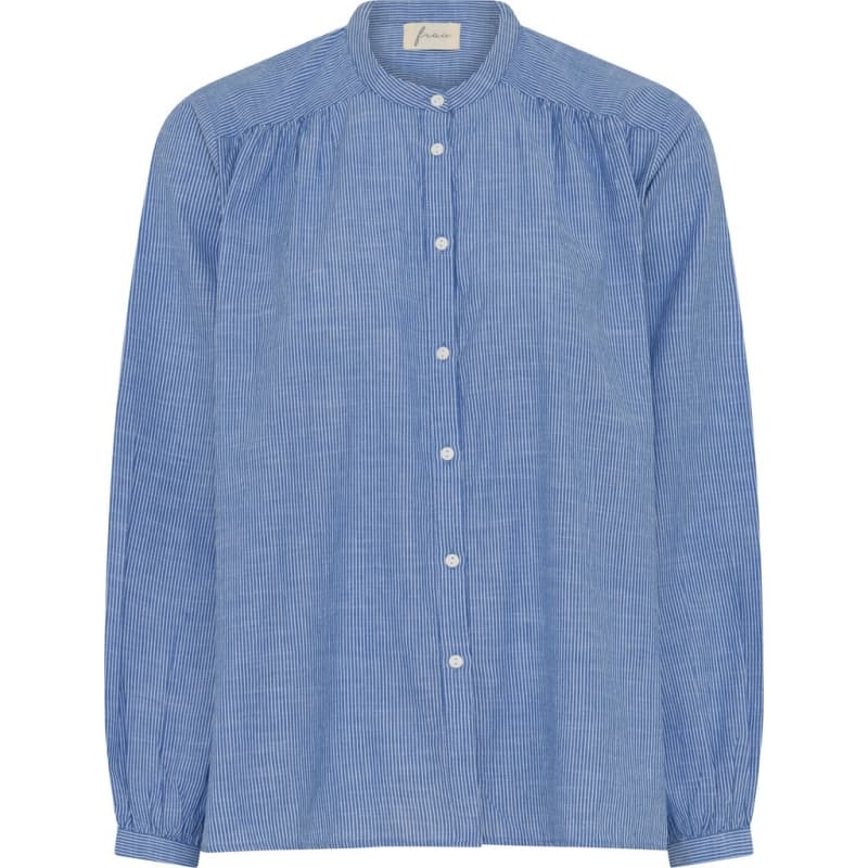 Frau Florence Skjorte Medium Blue Stripe