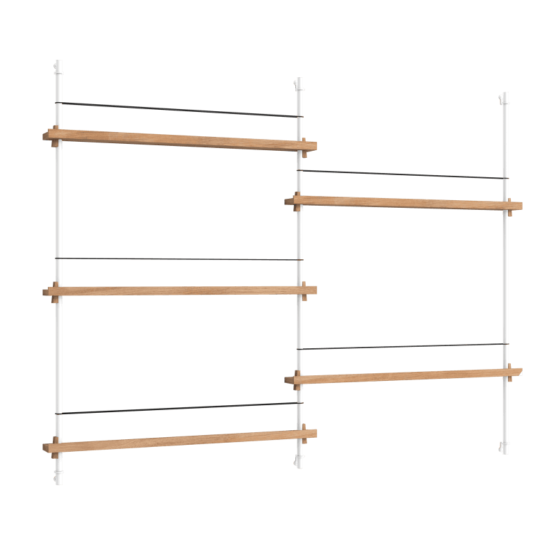 Moebe Magazine Shelving 115.2 Oak/White